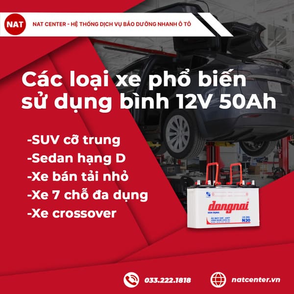 Bình Ắc Quy 12v 50AH