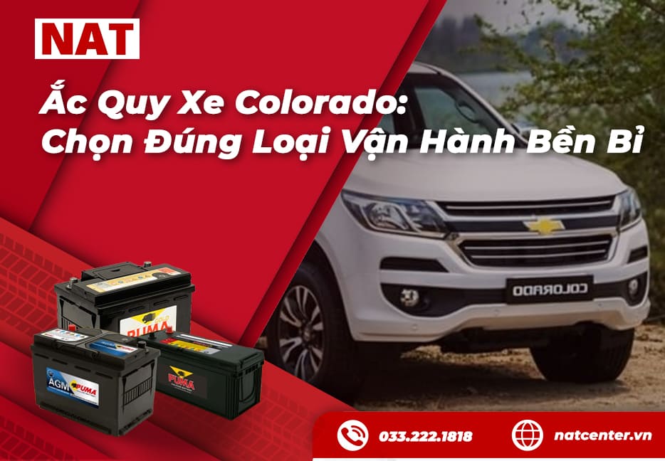 Bình ắc quy xe bán tải colorado