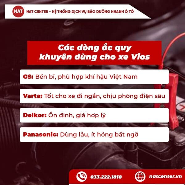 ắc quy xe vios