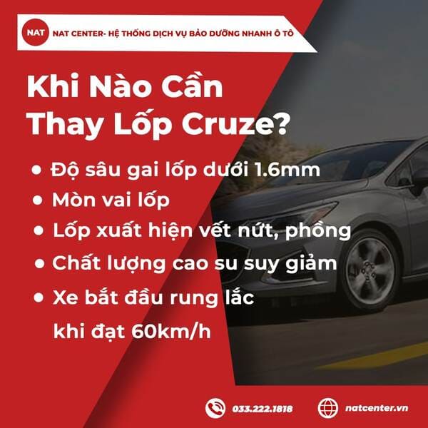 Khi Nào Cần Thay Lốp Cruze?