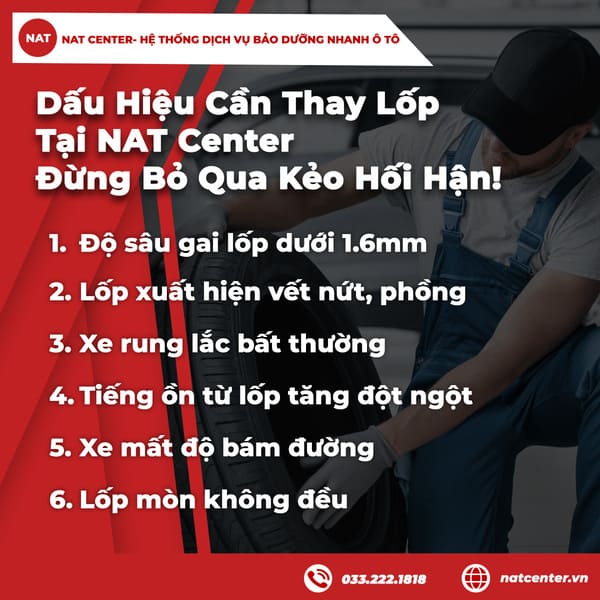 Dấu Hiệu Cần Thay Lốp