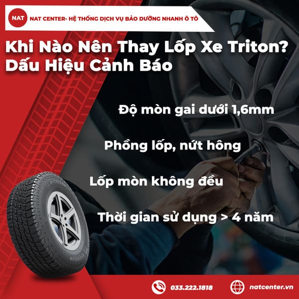 Khi nào nên thay lốp xe Triton? - Dấu hiệu cảnh báo