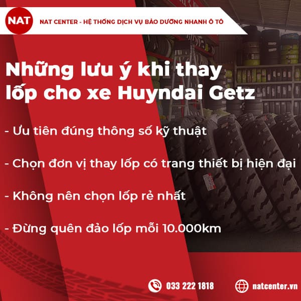 Những lưu ý khi thay lốp xe Getz để đảm bảo an toàn và hiệu suất