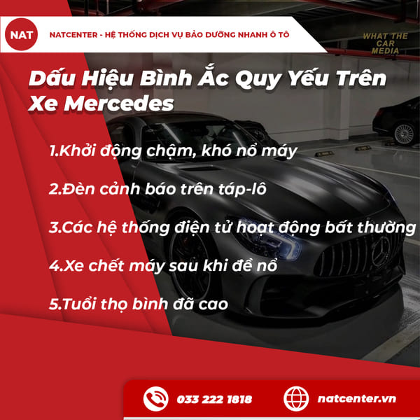 5 Dấu Hiệu Bình Ắc Quy Yếu Trên Xe Mercedes