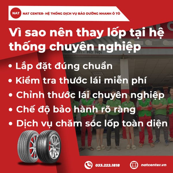 Vì sao nên thay lốp tại hệ thống chuyên nghiệp