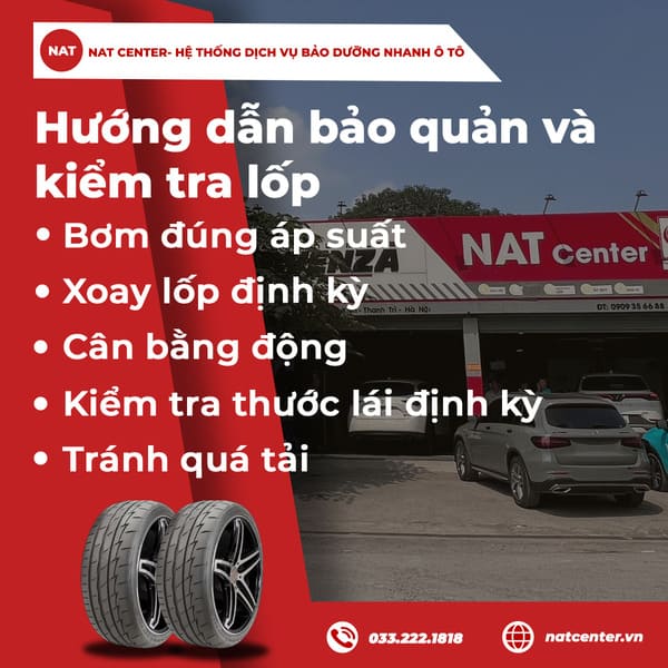 Hướng dẫn bảo quản và kiểm tra lốp sau khi thay mới