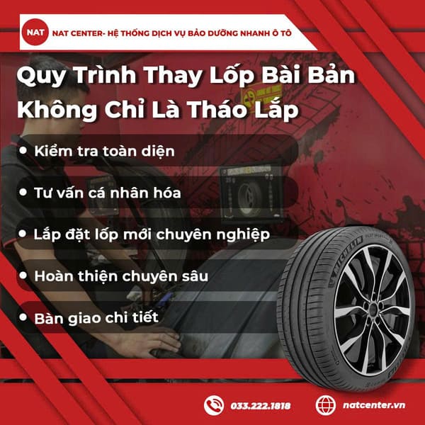 Quy Trình Thay Lốp Bài Bản - Không Chỉ Là Tháo Lắp