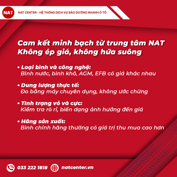 Cam kết minh bạch từ trung tâm NAT không ép giá không hứa suông