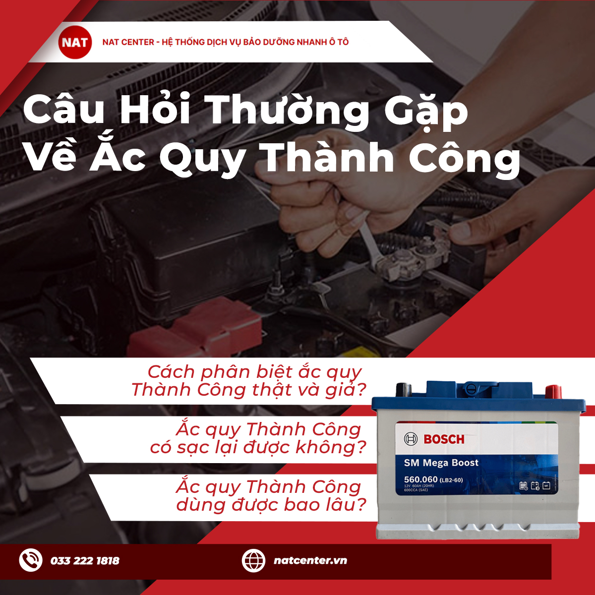 Câu hỏi thường gặp về ác quy thành công 