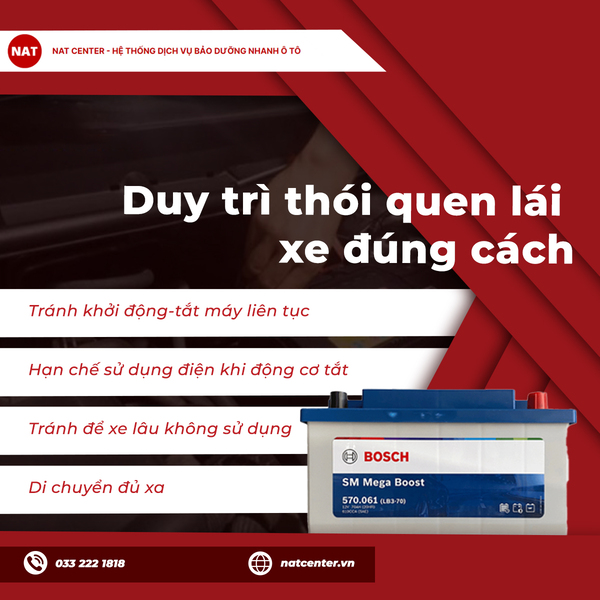 Duy trì thói quen lái xe đúng cách