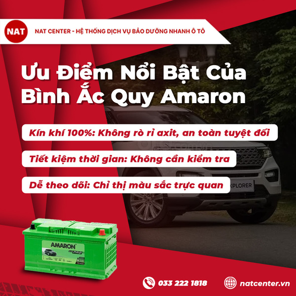 Ưu điểm nổi bật của bình ắc quy Amaron