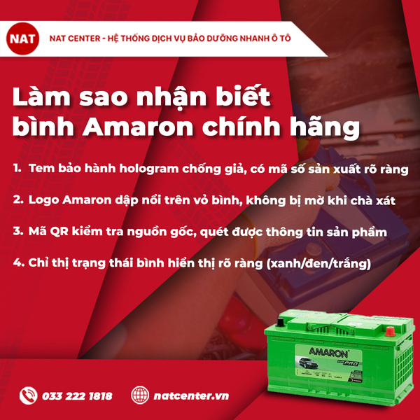 Làm sao nhận biết bình Amaron chính hãng 