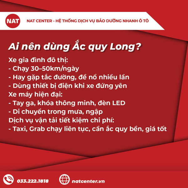 Ai nên dùng ắc quy long ?
