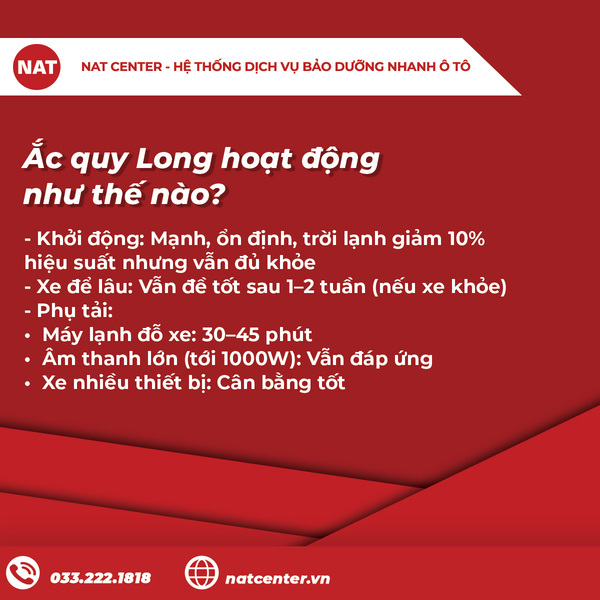 Ắc quy long hoạt động như thế nào?