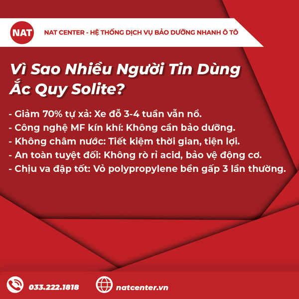 Vì sao nhiều người tin dùng ắc quy Solite?