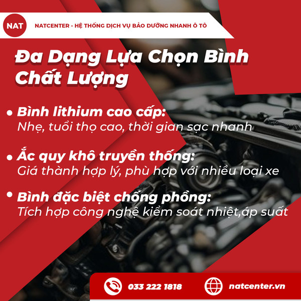 Đa dạng lựa chọn bình chất lượng