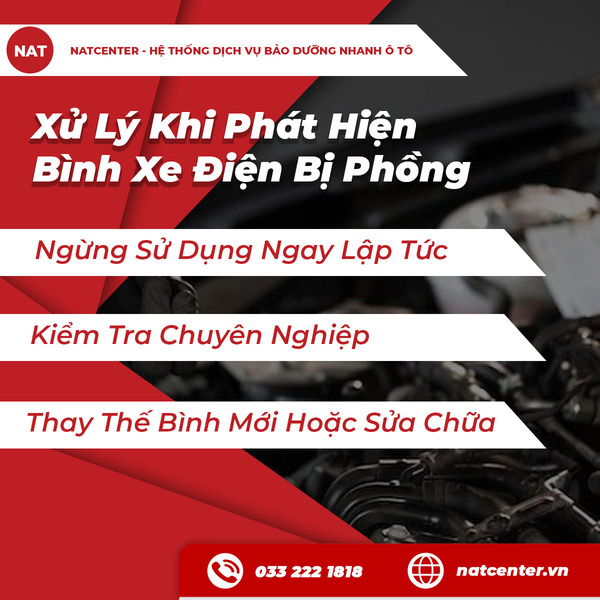 Xử lý khi phát hiện bình xe điện bị phồng