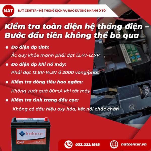 nguyên nhân ắc quy không tích điện