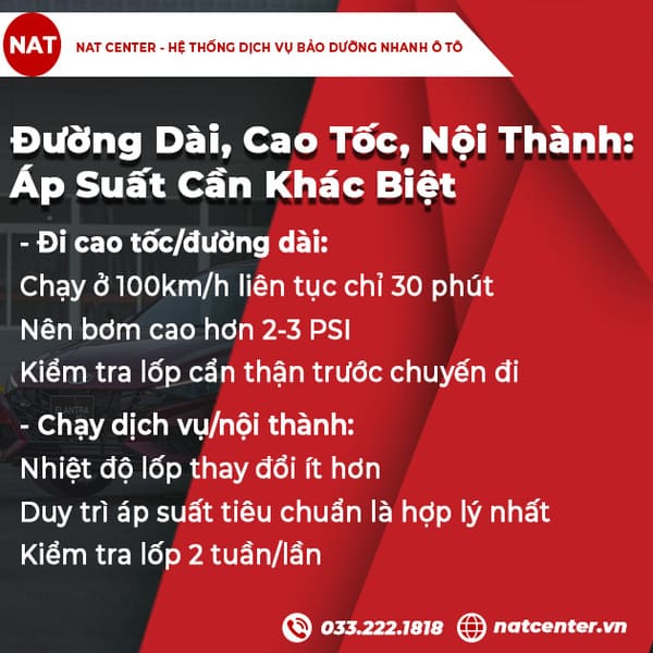 bánh xe hơi bơm mấy kg