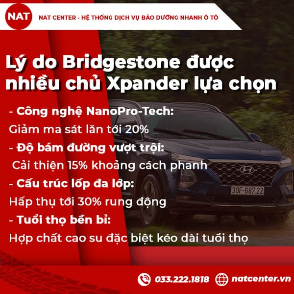 lốp xe xpander bridgestone