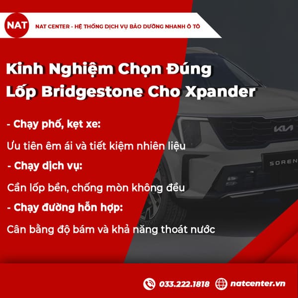 lốp xe xpander bridgestone
