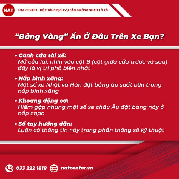 "Bảng Vàng" Ẩn Ở Đâu Trên Xe Bạn?