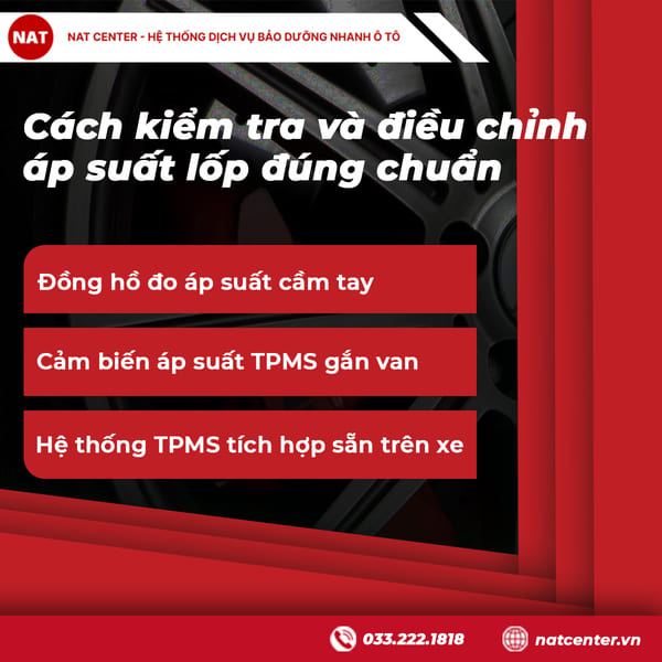 Cách kiểm tra và điều chỉnh áp suất lốp đúng chuẩn