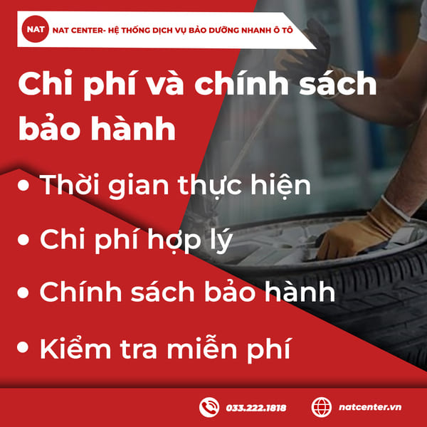 Chi phí và chính sách bảo hành – tiêu chí