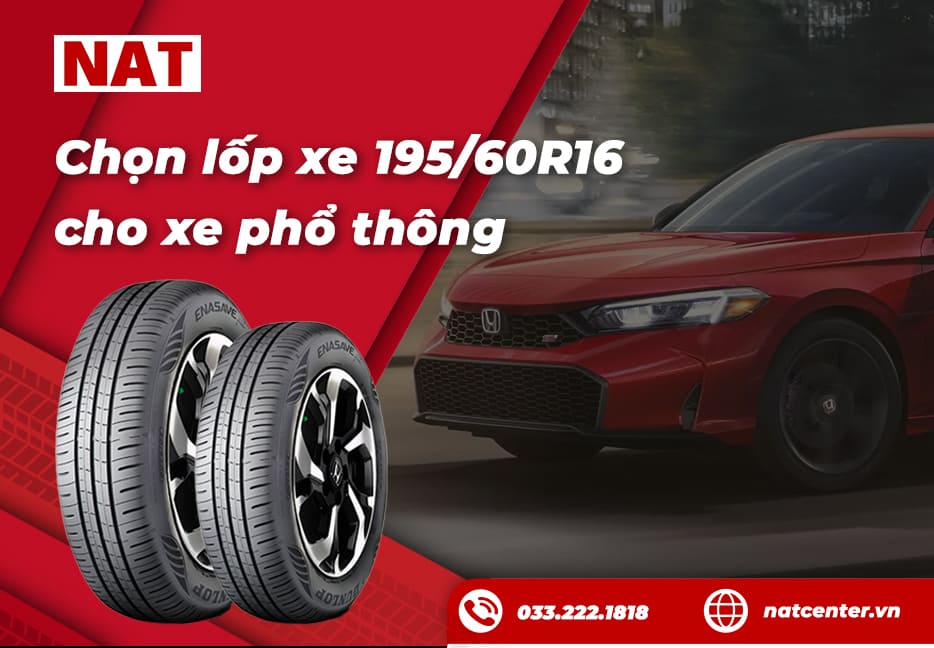 Lốp xe 195/60R16 phù hợp cho xe phổ thông