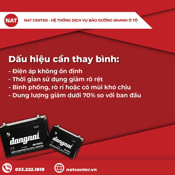 Dấu hiệu cần thay bình: