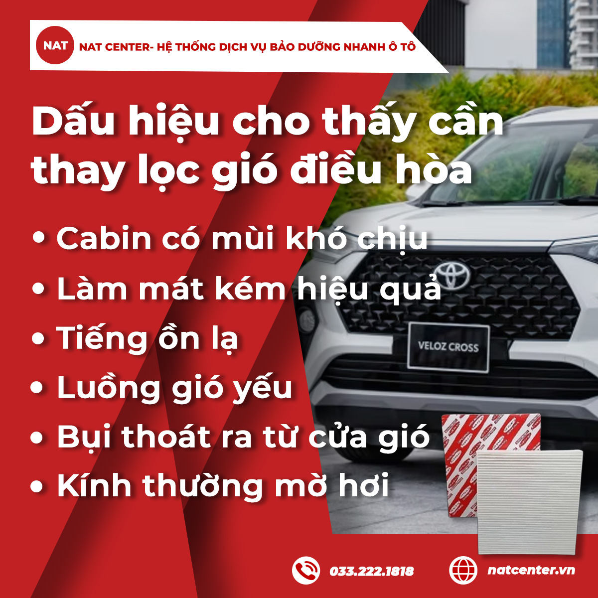 Dấu hiệu cho thấy cần thay lọc gió điều hòa