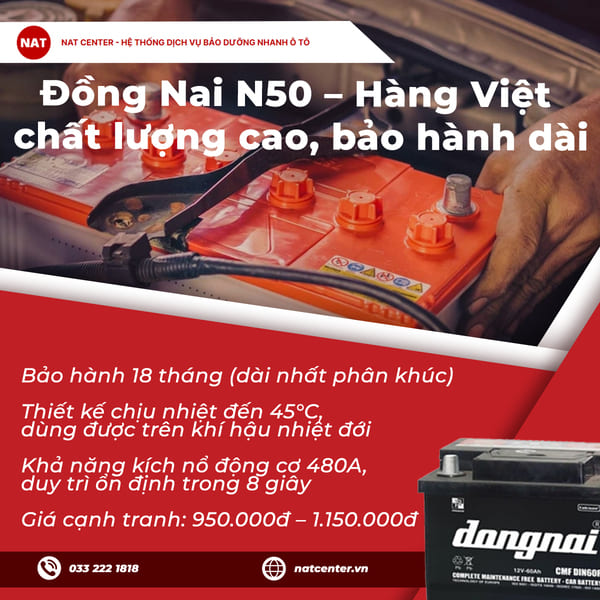 Đồng Nai N50 - Hàng Việt chất lượng cao, bảo hành dài