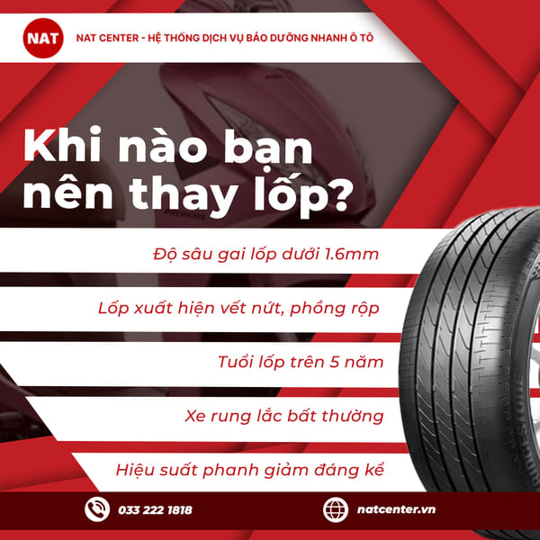 Khi nào bạn nên thay lốp?