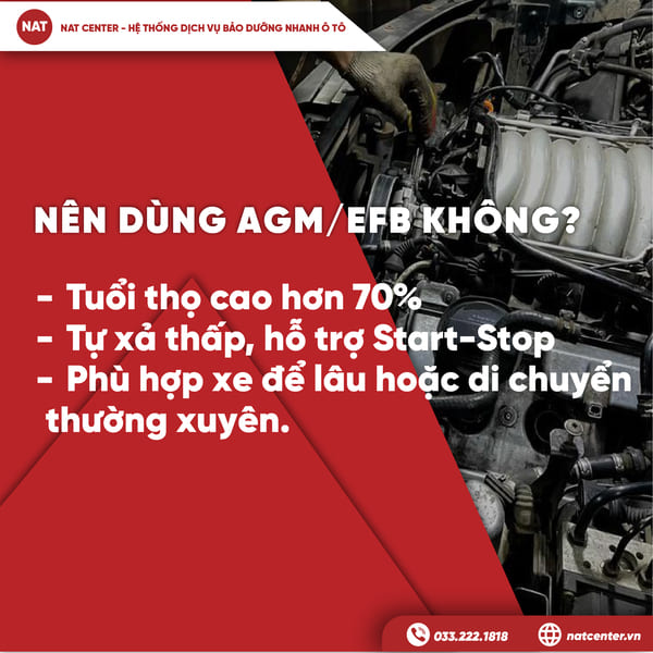 Nên dùng ắc quy AGM hoặc EFB cho Lexus 570 không?