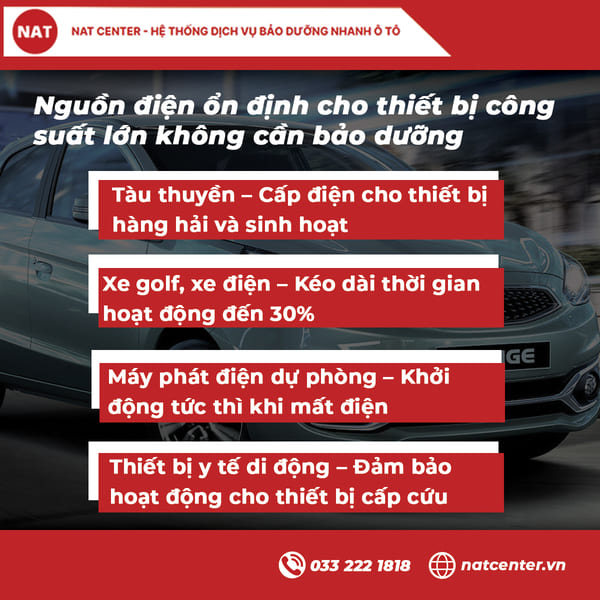 Nguồn điện ổn định cho thiết bị công suất lớn không cần bảo dưỡng thường xuyên