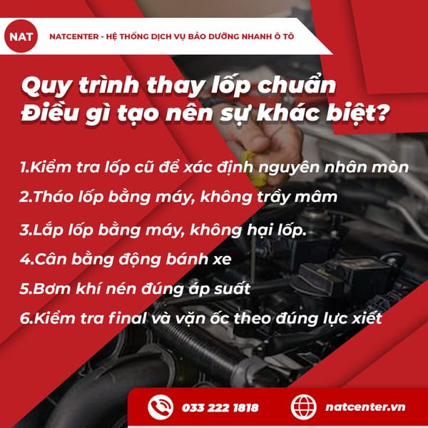 Quy trình thay lốp chuẩn - Điều gì tạo nên sự khác biệt?