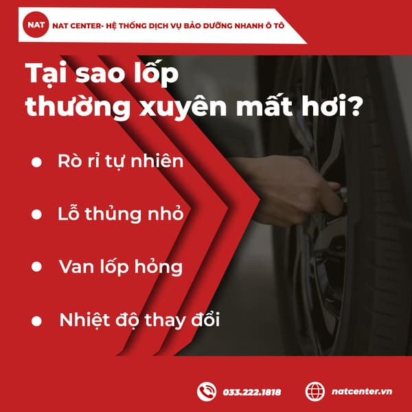 Tại sao lốp thường xuyên mất hơi?