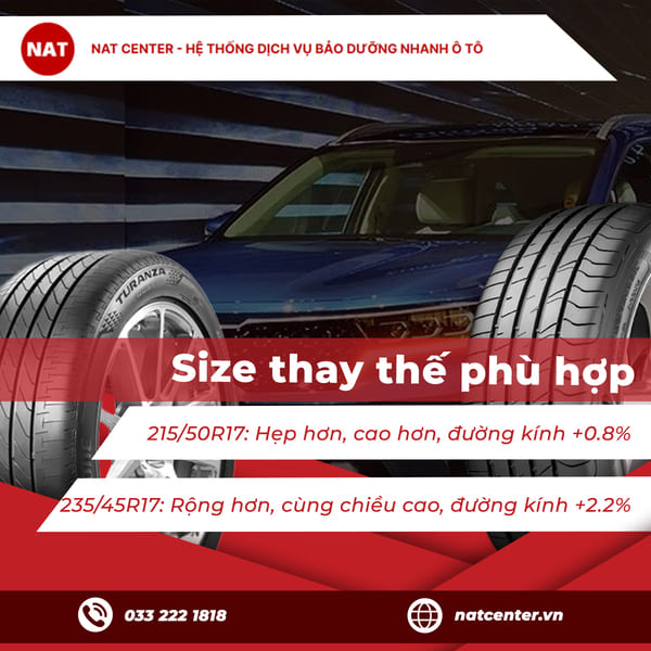 Thay size lốp khác – có thể không?