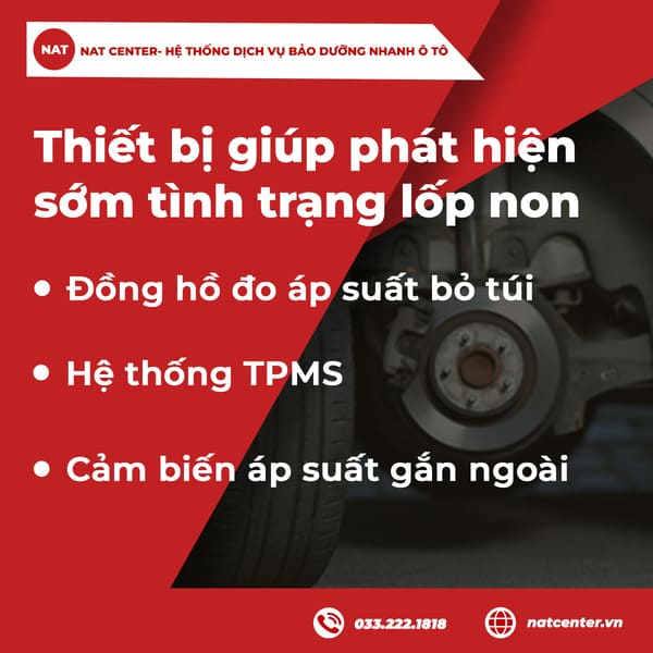 Thiết bị giúp phát hiện sớm tình trạng lốp non