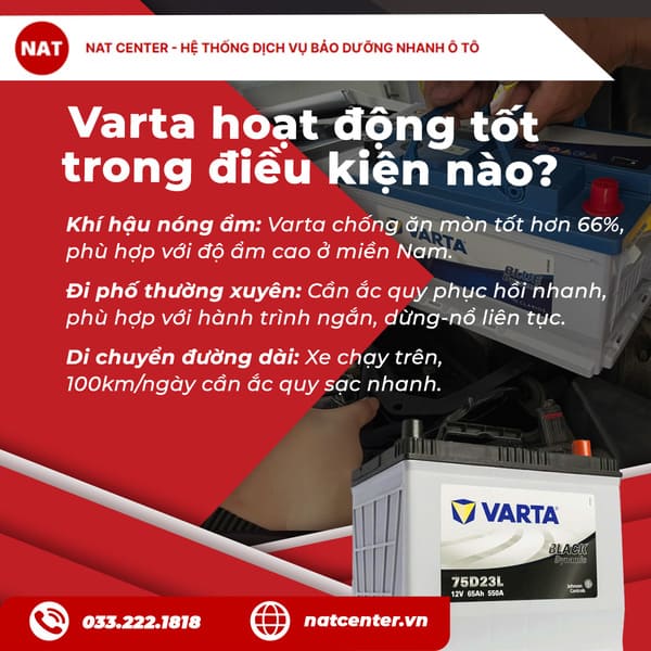 Varta hoạt động tốt trong điều kiện nào?