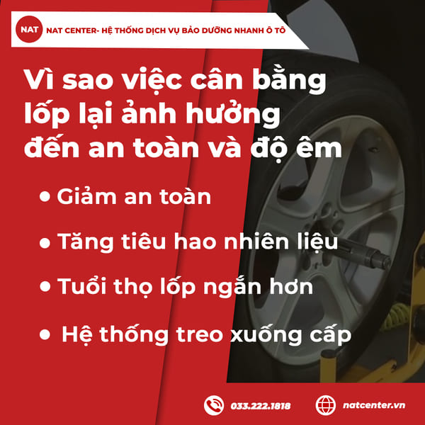 Vì sao việc cân bằng lốp lại ảnh hưởng đến an toàn và độ êm?