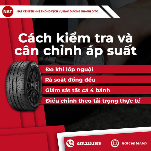Cách kiểm tra và cân chỉnh áp suất đúng chuẩn