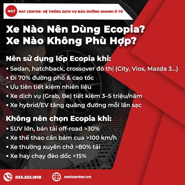 Xe Nào Nên Dùng Ecopia? Xe Nào Không Phù Hợp?
