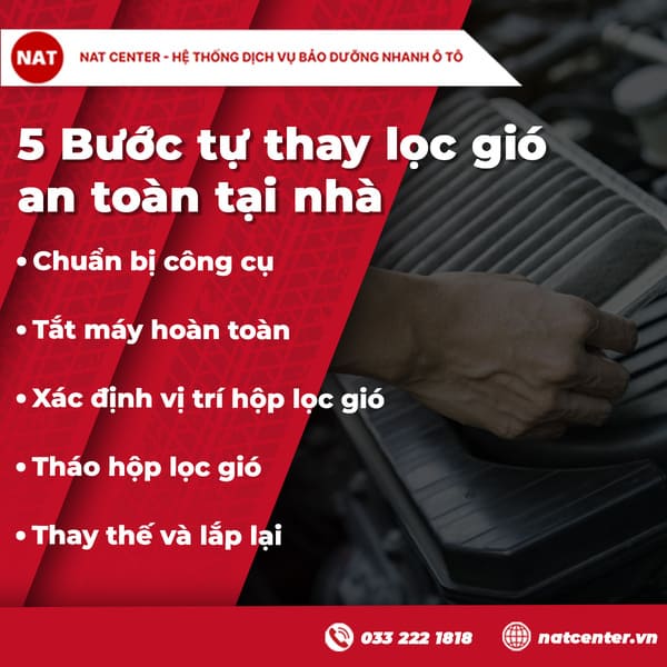 5 Bước tự thay lọc gió an toàn tại nhà