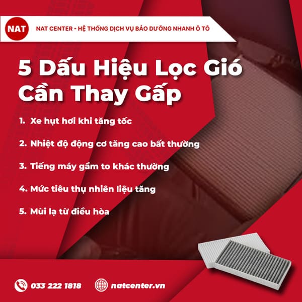 5 Dấu Hiệu Lọc Gió Cần Thay Gấp