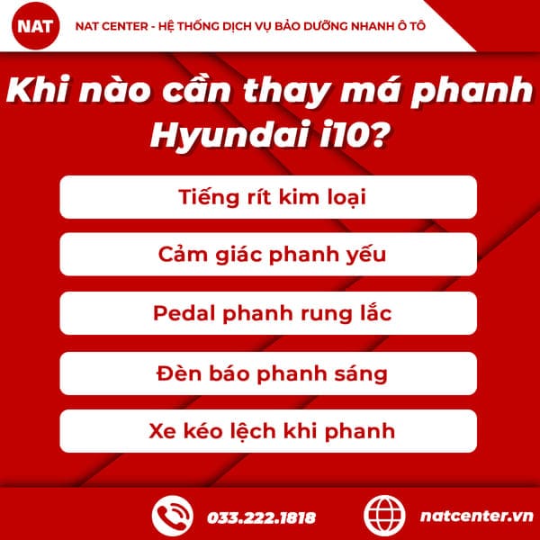 5 dấu hiệu nhận biết má phanh mòn