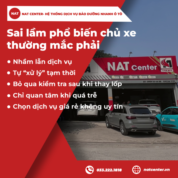 Sai lầm phổ biến chủ xe thường mắc phải