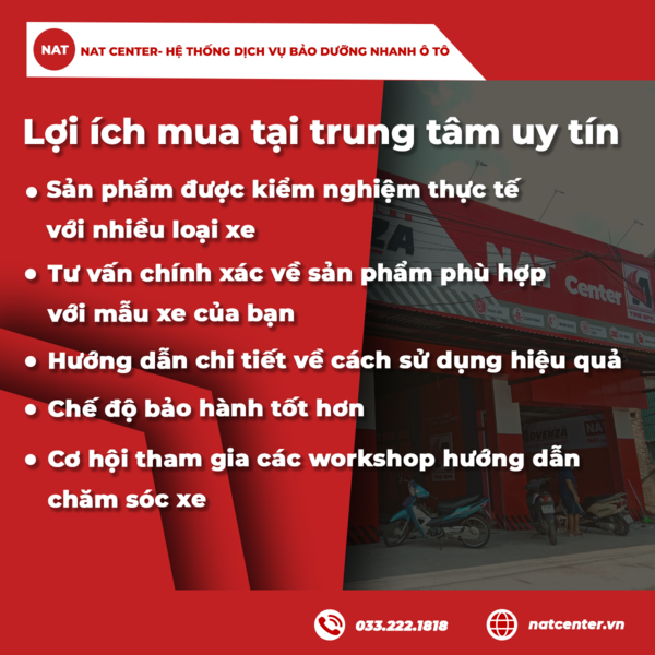 Lợi ích mua tại trung tâm uy tín Nat center