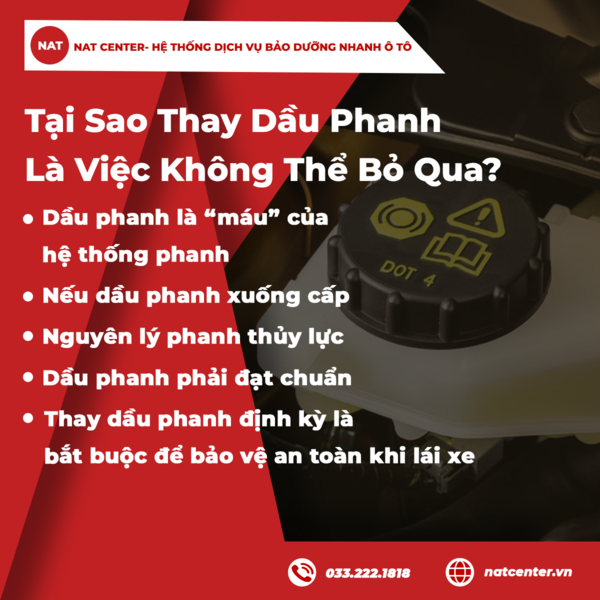 Tại sao thay dầu phanh là việc không thể bao qua