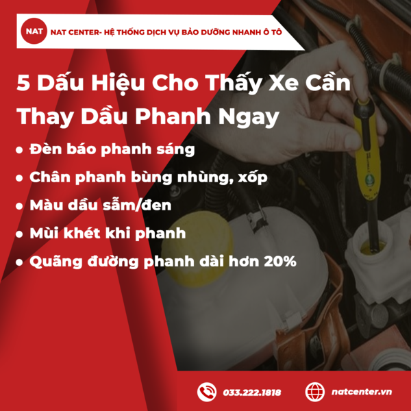 5 Dấu hiệu cho thấy xe cần thay dầu phanh ngay